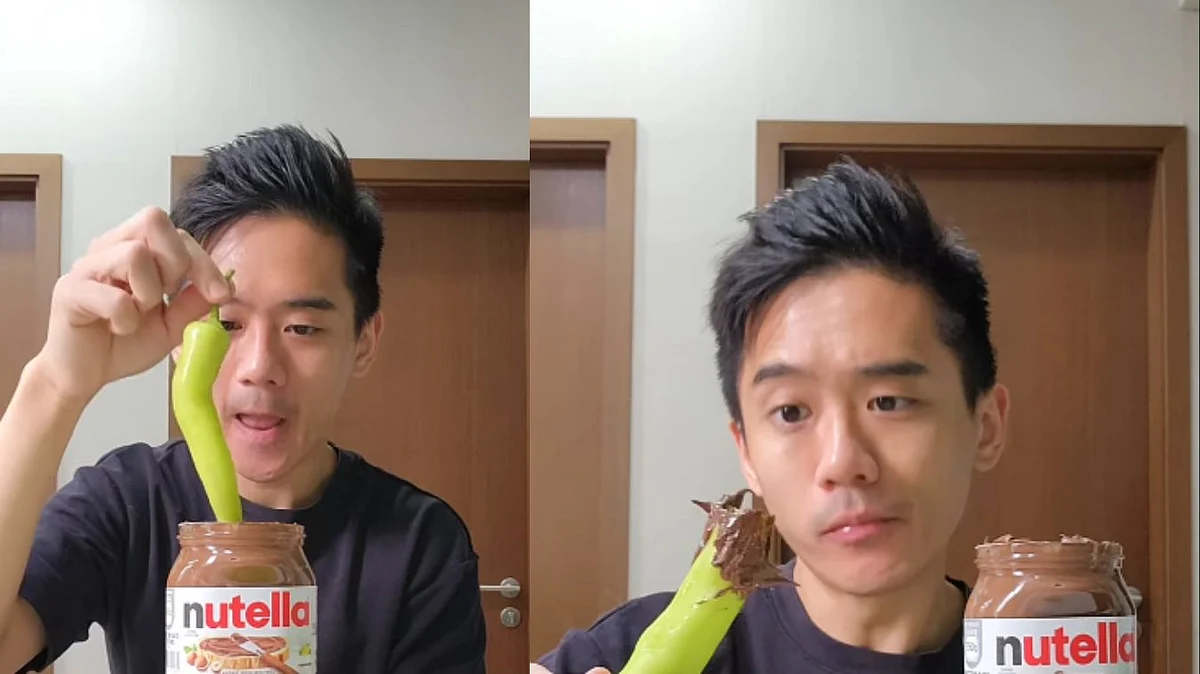 In Viral Video, Man Eats Chilli Dipped In Nutella | Singaporean influencer Calvin Lee