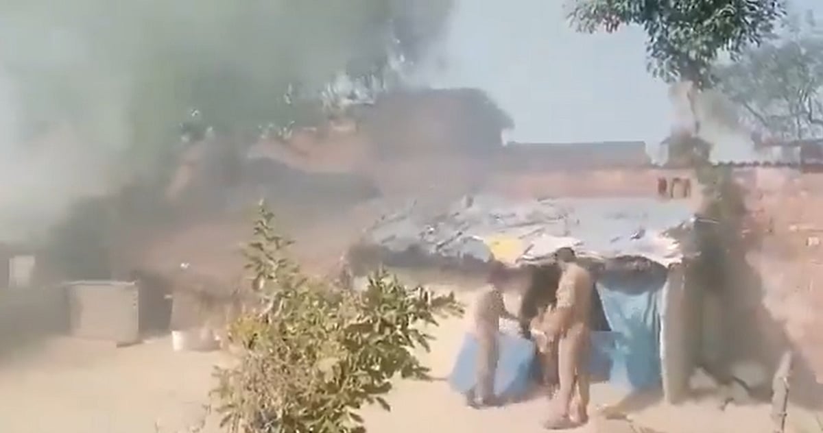 Visuals of demolition drive shared by Akhilesh Yadav