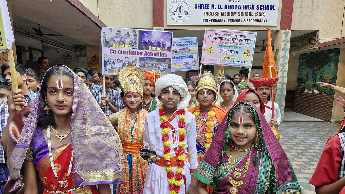 Mumbai: Lazeem Beats & Traditional Costumes Mark Gudi Padwa At Shree Nagardas Dharsi Bhuta High School