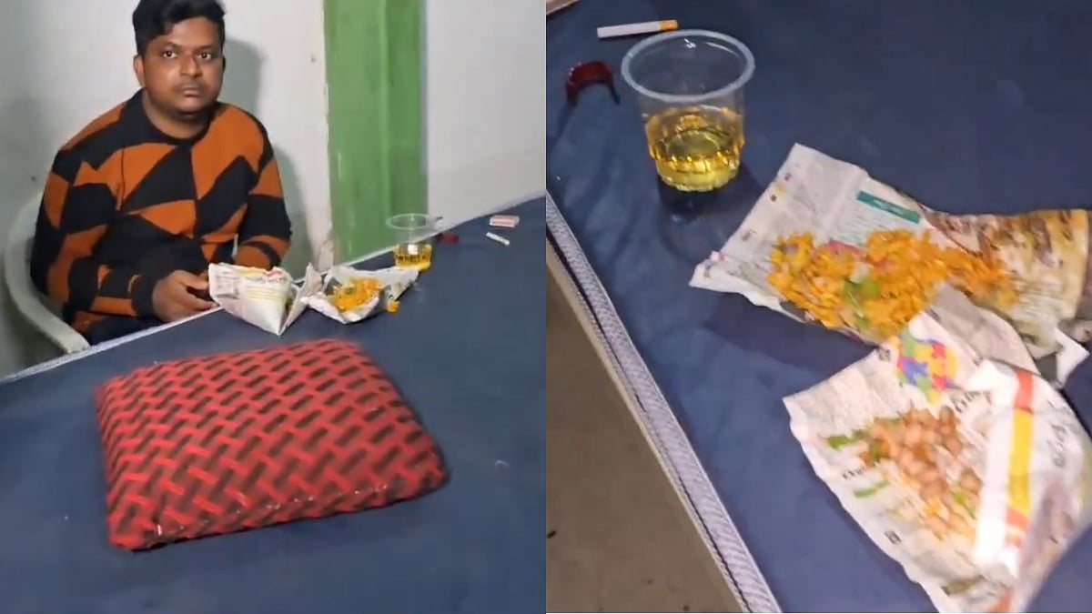 Hyderabad: Ward Boy Caught Smoking, Drinking Alcohol Inside Oxygen Plant In Erragadda Govt Chest Hospital (VIDEO)