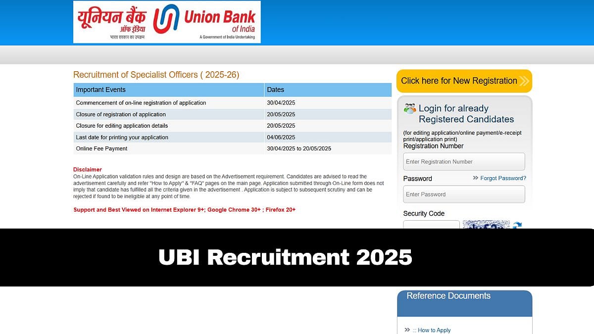 Union Bank Of India Recruitment 2025: Last Chance To Register For Assistant Manager Post; Check Selection Process Here