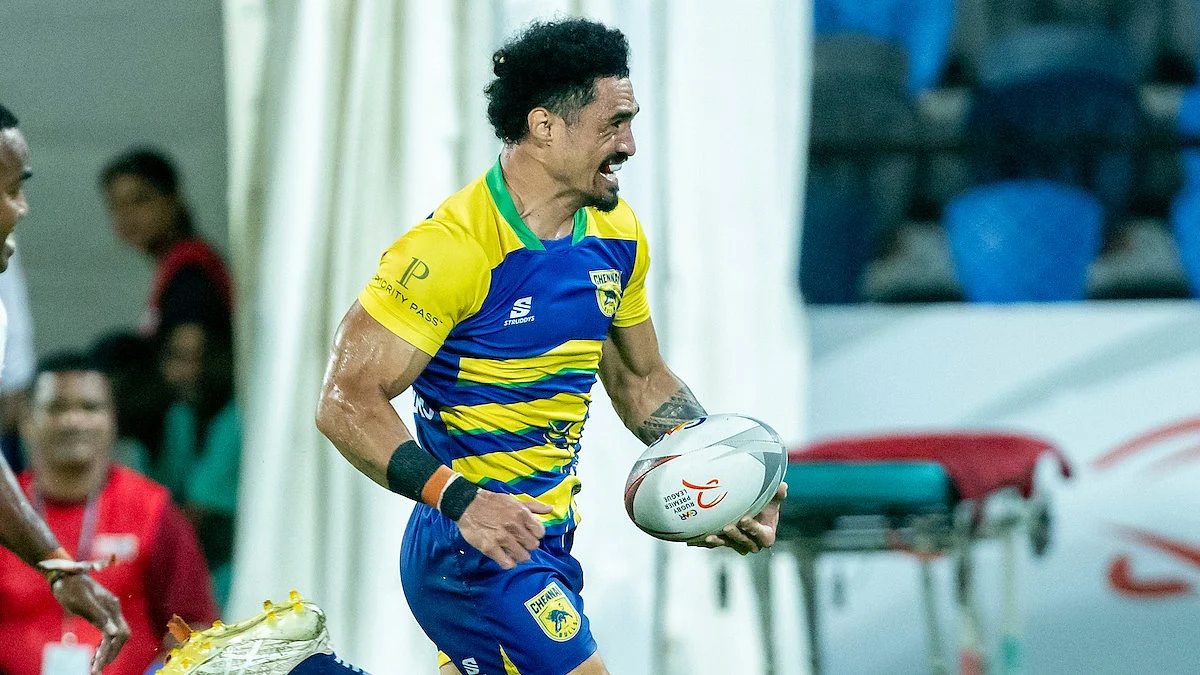 Vaafauese Maliko of Chennai Bulls in action at Andheri Sports Complex on Tuesday.