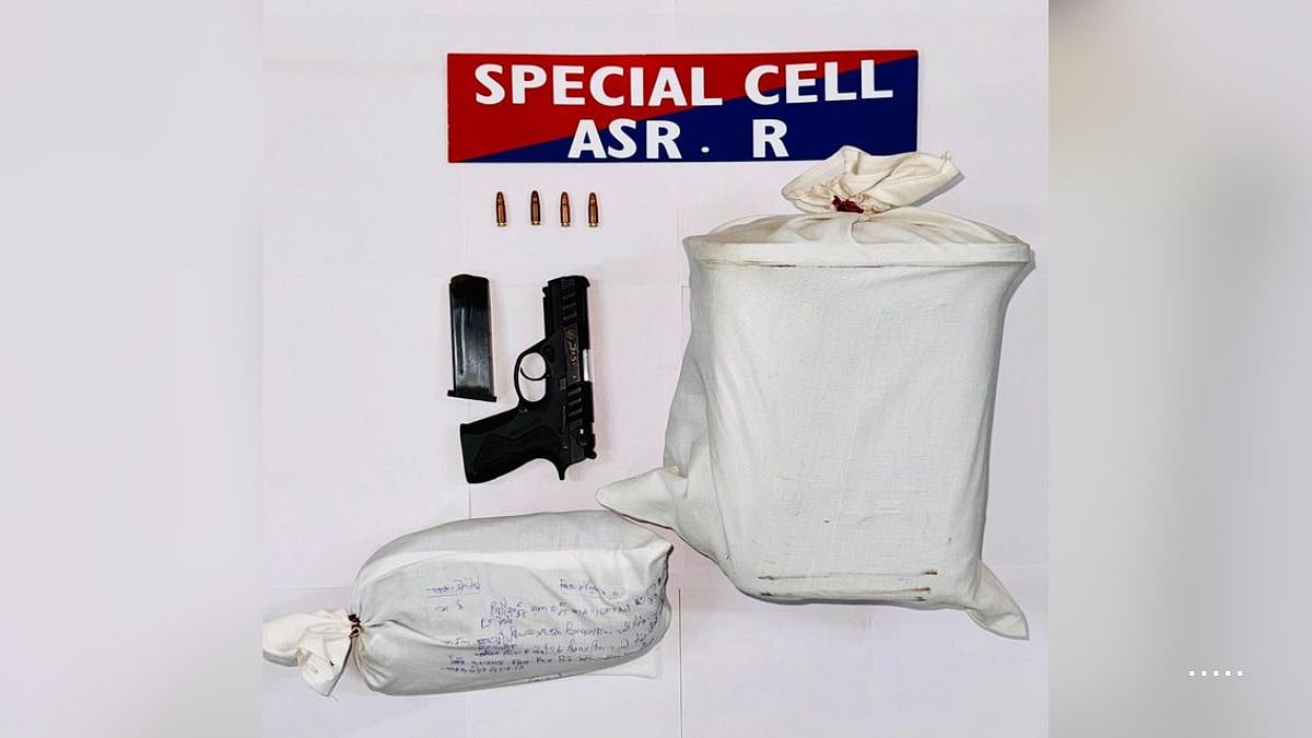 Punjab Police busted a cross-border drug smuggling racket with the arrest of two persons who were allegedly in touch with a Pakistan-based smuggler. | X @DGPPunjabPolice
