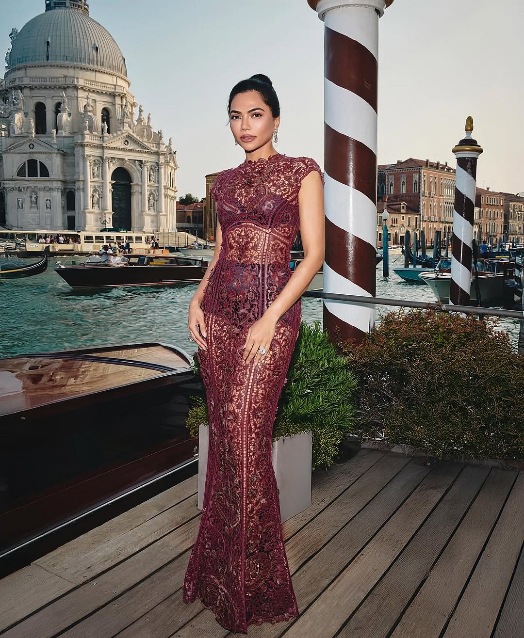 Mona Patel at Bezos-Sanchez's pre-wedding in Venice 