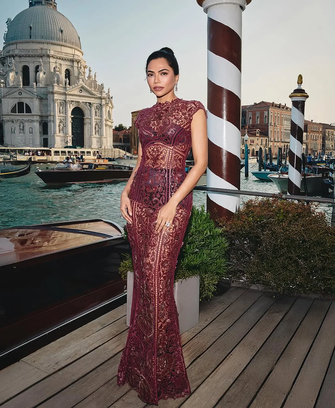 Mona Patel at Bezos-Sanchez's pre-wedding in Venice