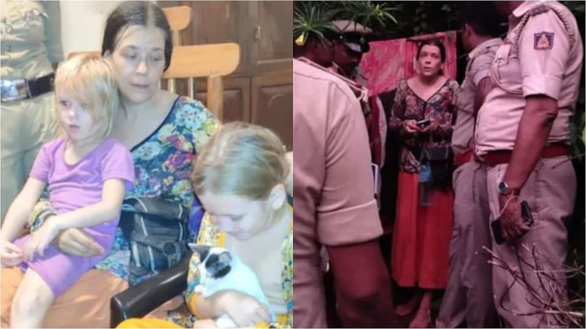 Spiritual Quest! Russian Woman Found Living With 2 Kids Inside Forest Cave In Karnataka's Gokarna; Rescued (VIDEO)