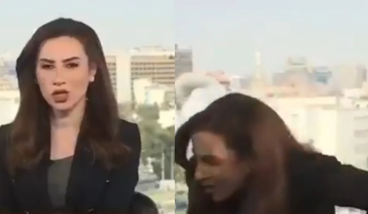 Airstrike Caught On Live TV: Israeli Missiles Hit Syrian Defence Ministry Building, News Anchor Runs...