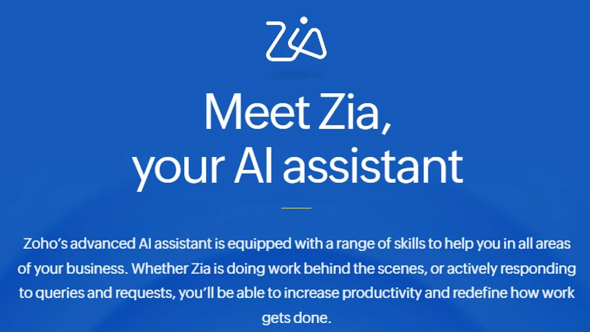 Zoho Unveils Privacy-Focused Zia AI Assistant For Enterprise-Grade Use: All Details 