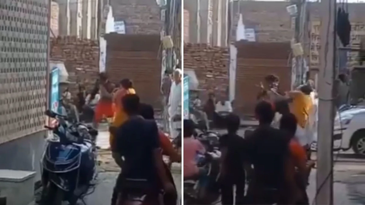 UP Shocker: Drunk Man Slaps, Kicks Woman In Hapur As Locals Watch In Silence; Video Goes Viral 