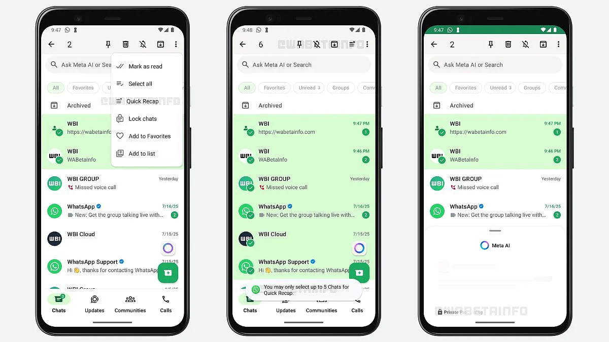 WhatsApp is also working on chat recaps