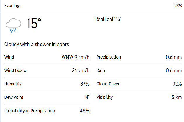Manchester evening weather.