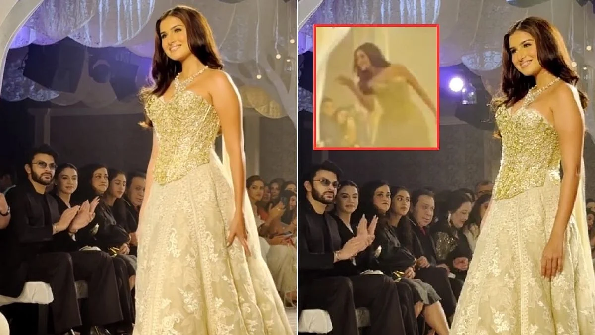 Tara Sutaria Blows Kiss At Boyfriend Veer Pahariya As She Walks Ramp At India Couture Week (VIDEO) 