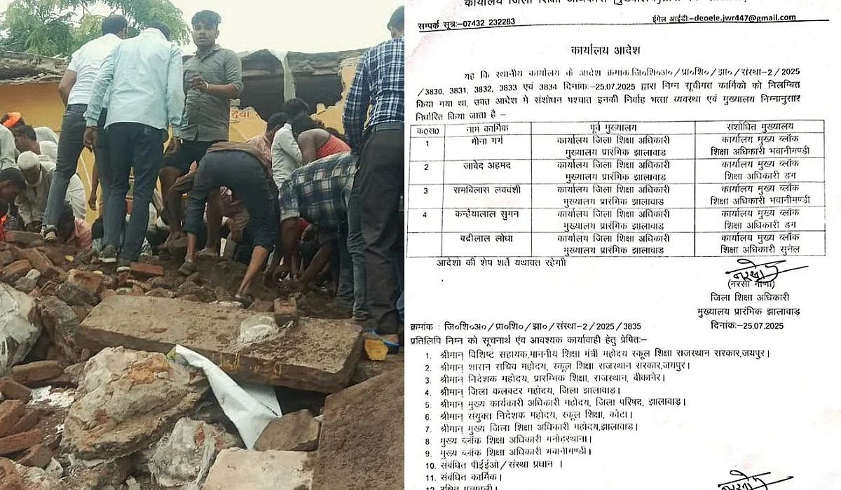 Rajasthan School Tragedy: 5 Teachers Suspended After Roof Collapse Kills 7 Students In Jhalawar