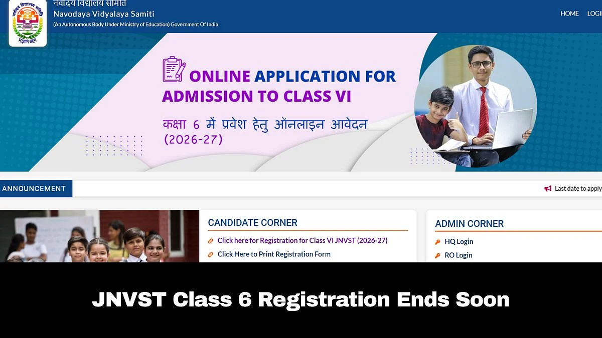 Navodaya Admission 2025: JNVST Class 6 Registration Window Closes Soon; Details Here