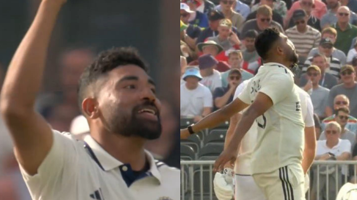 IND Vs ENG, 4th Test: Mohammed Siraj Pulls Off Cristiano Ronaldo's 'Siu' Celebration After Dismissing Chris Woakes At Old Trafford; Video