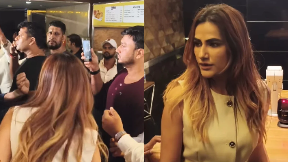 Video: Actress Ruchi Gujjar Hits Actor-Director With Chappal, Protests Against Him At Mumbai Theatre...