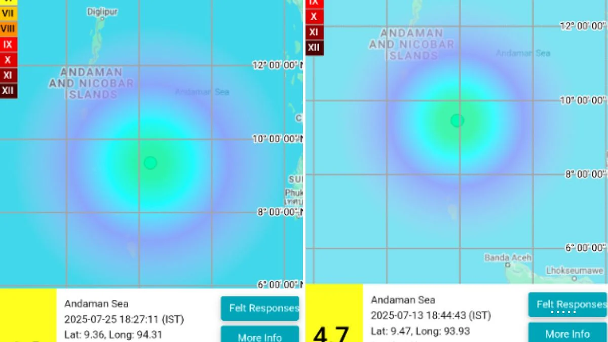 Earthquake Of Magnitude 4.9 Strikes Andaman Sea At 10Km Depth, No Casualties Reported So Far 