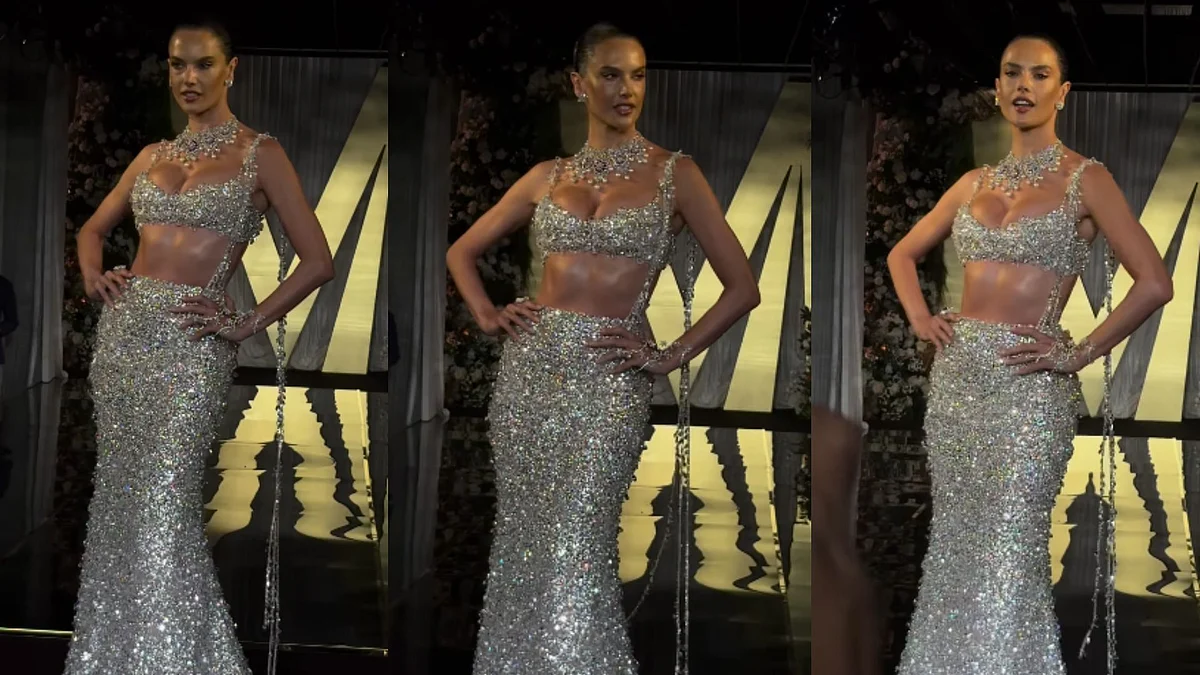 'Where Is The Pallu?': Netizens TROLL Brazilian Model Alessandra Ambrosio's Manish Malhotra Saree Look At Indian Couture Week 