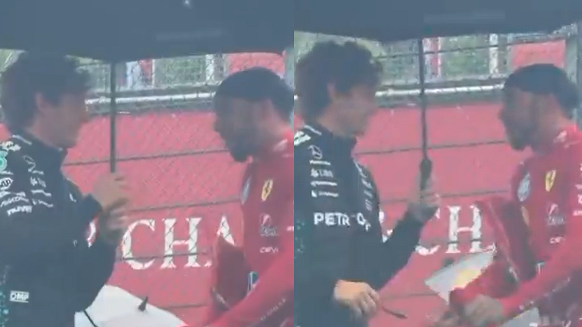 Formula 1: Kimi Antonelli Holds Umbrella For Lewis Hamilton In Heartwarming Moment At Belgian Grand...