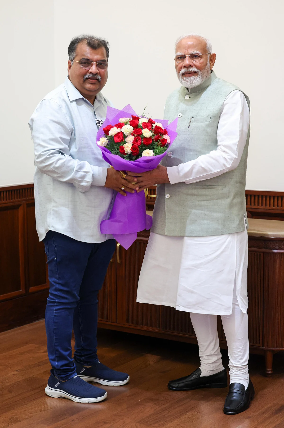 Maharashtra BJP President Ravindra Chavan Meets PM Modi