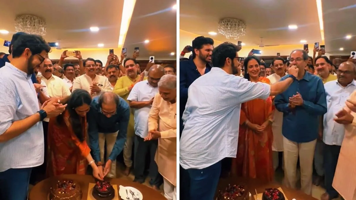 'Baar Baar Din Yeh Aaye': Uddhav Thackeray Trolled Over Hindi Birthday Song While Cake-Cutting...