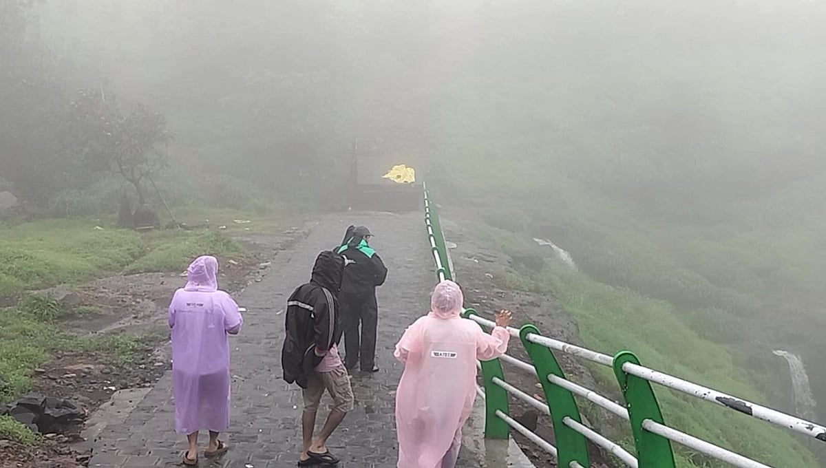 In Pictures: Nashik’s Camel Valley Turns Dreamy After Rains, Draws Tourists To Its Waterfalls