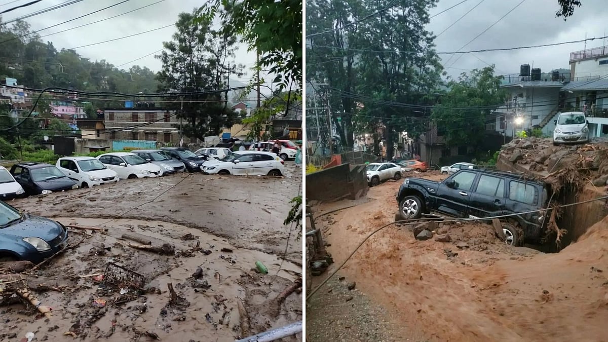 Himachal Rain Fury: Flash Flood In Mandi Kills 3, One Missing; Chandigarh–Manali Highway Blocked Amid Widespread Destruction (VISUALS) | X/@iNikhilsaini