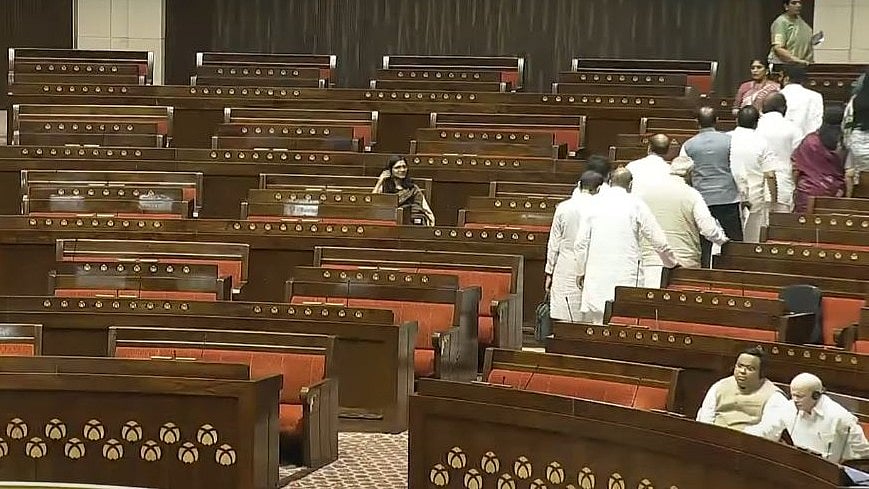 Operation Sindoor Debate: Opposition Stages Walkout Over PM Modi's Absence In Rajya Sabha (Video)