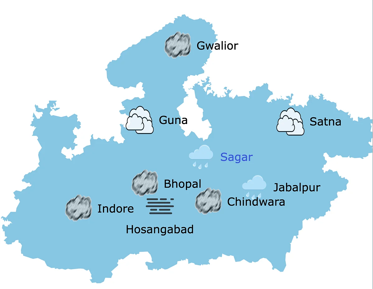 Weather in Madhya Pradesh at 10 am