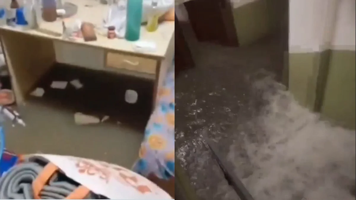 ABES College Girls’ Hostel Flooded With Rainwater In Ghaziabad (VIDEO)