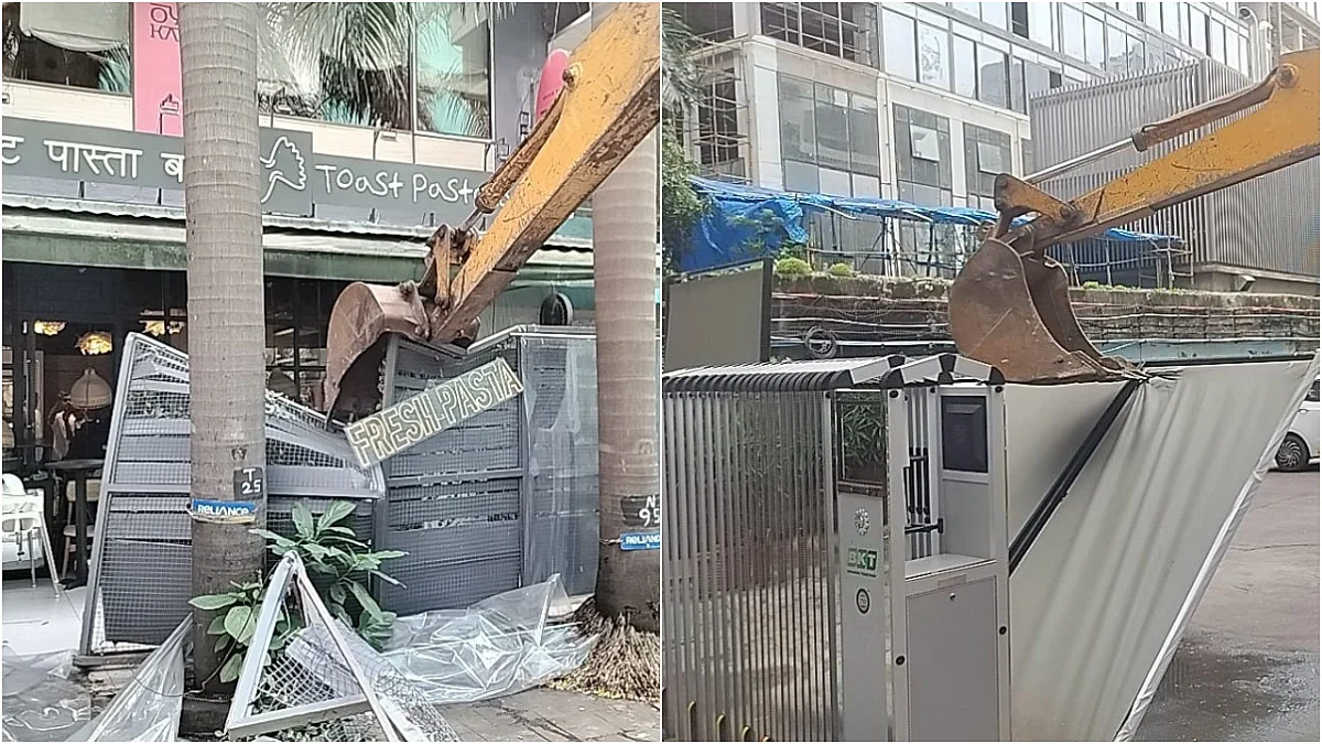 Mumbai News: BMC Demolishes Illegal Sheds, Boundary Wall In Lower Parel's Kamala Mills Compound, Seals 2 Eateries Over License Violations; VIDEO 