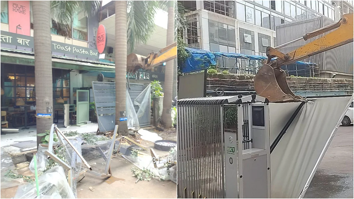 BMC razes unauthorised wall, sheds; seals two eateries during Kamala Mills enforcement drive