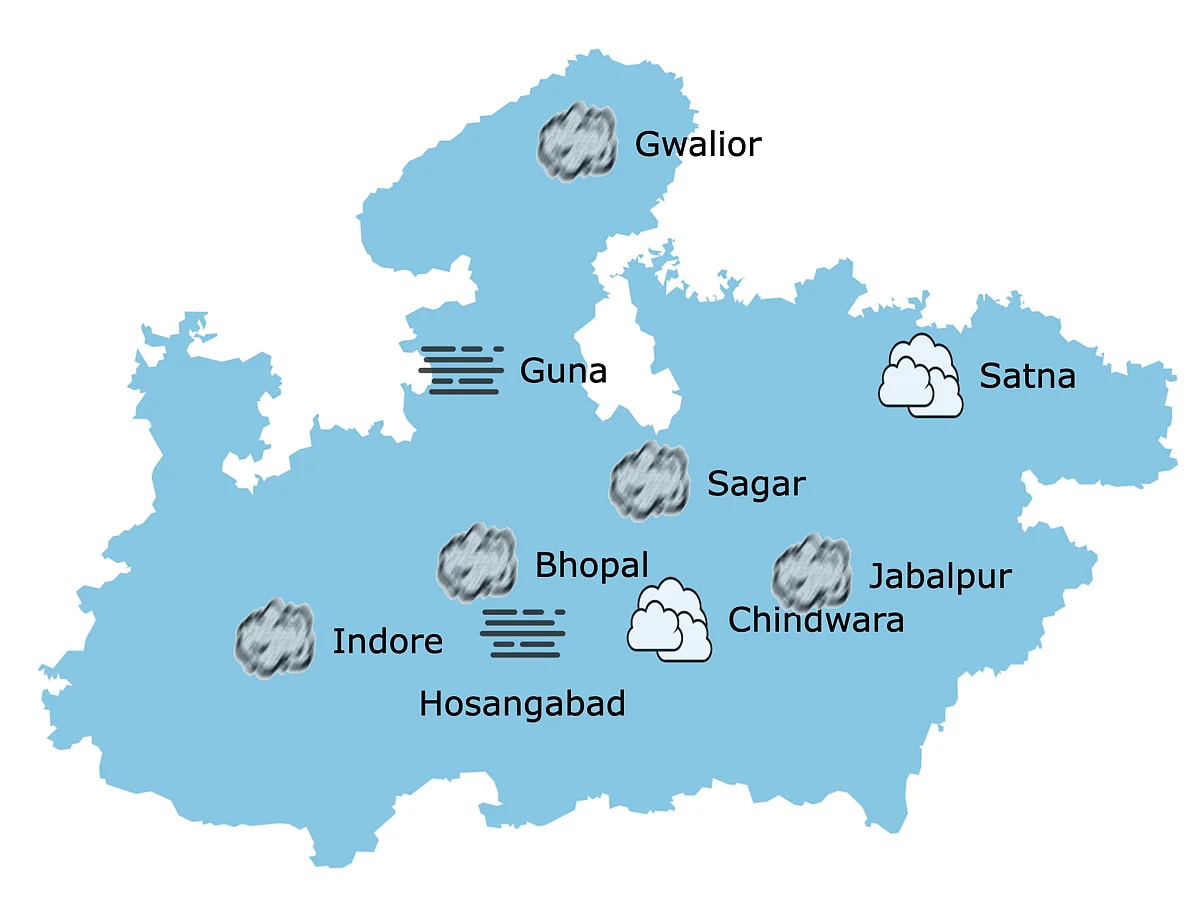 Weather in Madhya Pradesh at 10:30 am