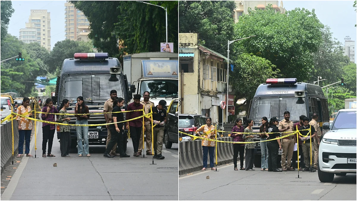 Forensic team collects blood samples after 63-year-old Vineeta's fatal road accident In Dadar