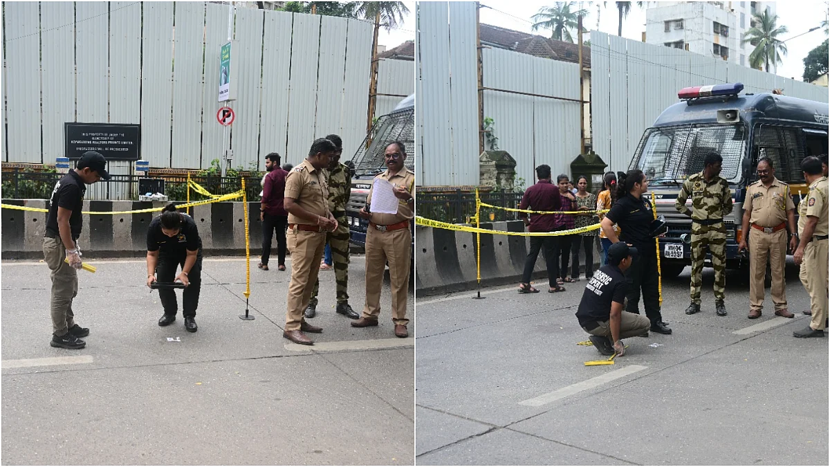 Forensic team collects blood samples after 63-year-old Vineeta's fatal road accident In Dadar