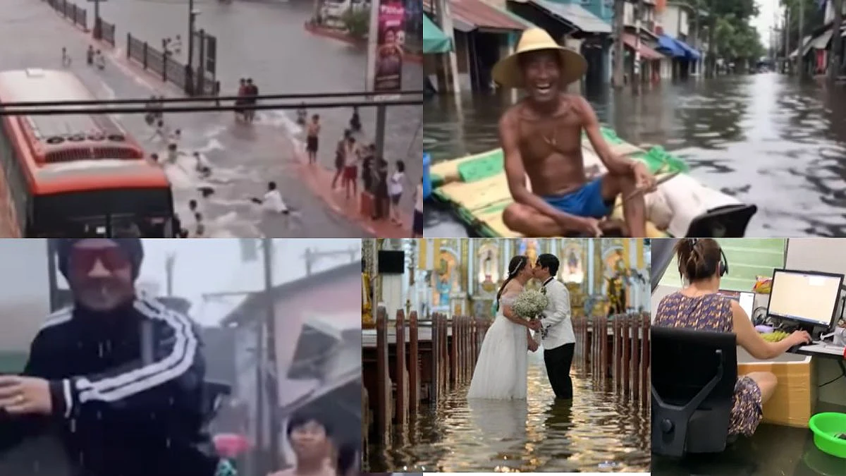 'You See Typhoon, We See Tyfun': Filipino People Make Fun Times Even During Flood Conditions And Waterlogged Cities; WATCH VIDEO
