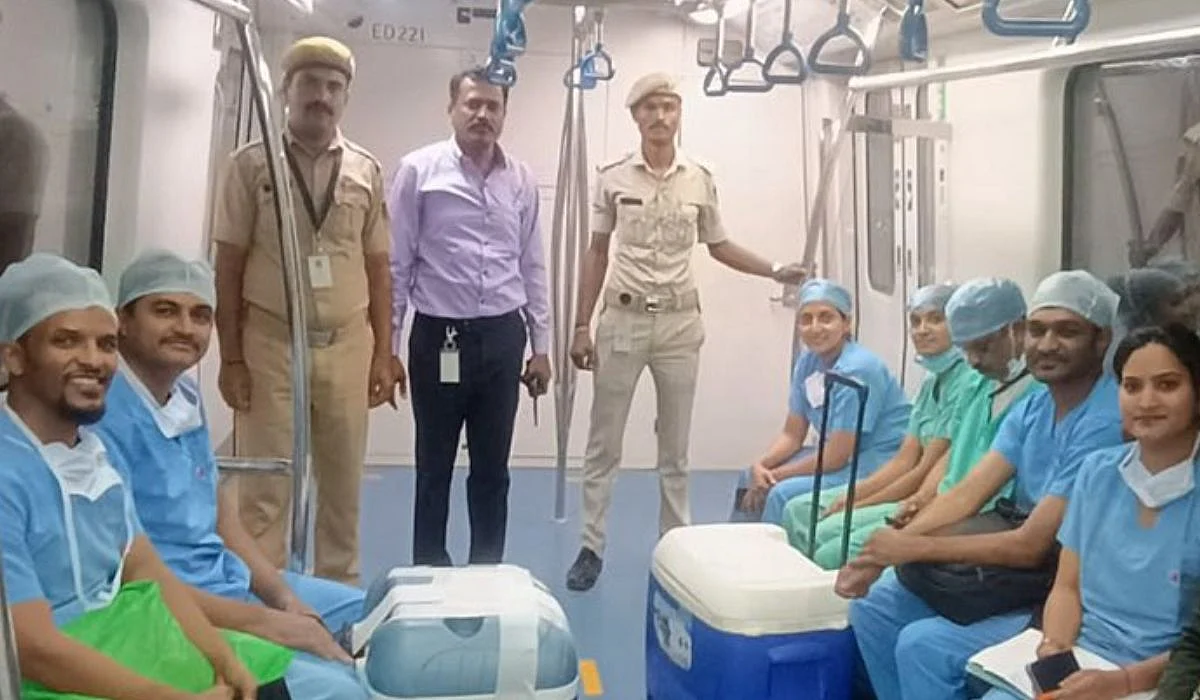 Organ Transport In Namma Metro | X/@OfficialBMRCL