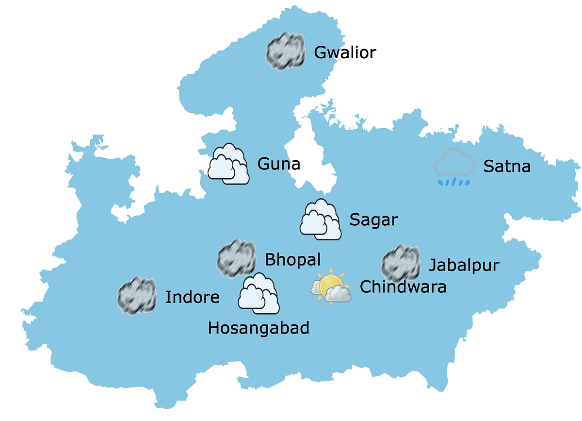 Weather in Madhya Pradesh at 9 a m