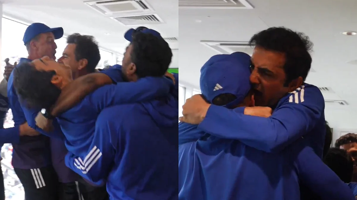 IND vs England 5th Test: Gautam Gambhir Yells In Joy & Tightly Hugs Morne Morkel Inside Team India's Dressing Room After Nail-Biting Win; Video 