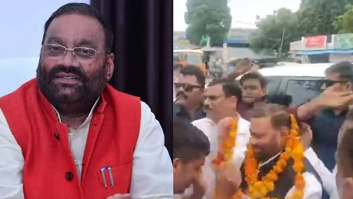 Video: Swami Prasad Maurya Slapped From Behind In Raebareli, Accused Detained