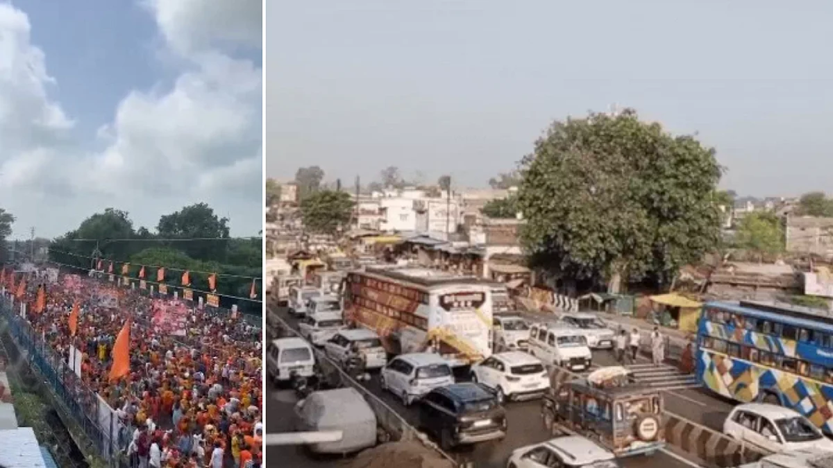WATCH: Heavy Traffic Jam At Indore-Bhopal Highway Due To Unfollowed Diversion Plans Amid Gathering...