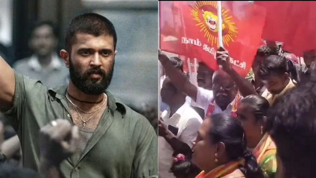 Activists Tear Down Kingdom Posters, Hit Tamil Nadu Streets After Accusing Vijay Deverakonda's Film...