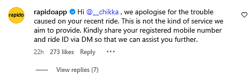 Rapido Responds