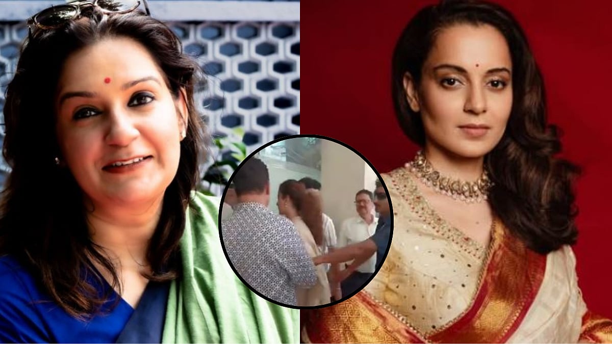 Priyanka Chaturvedi Targets Kangana Ranaut As Her Bodyguard Tried To Move Aside A Senior MP; Netizens Support Emergency Actress - Watch Video