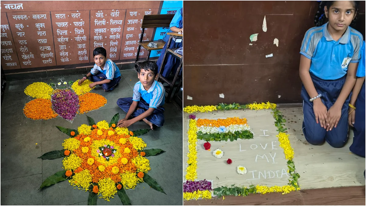 PMC-run schools celebrate Har Ghar Tiranga with flag hoisting and patriotic art competitions