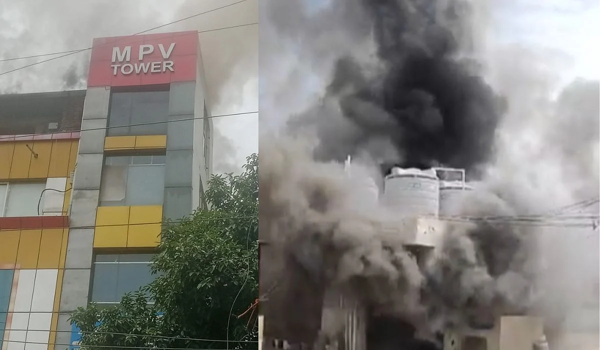 Right: Fire Breaks Out At Five-Storey Building
Left: Fire At MPV Tower | X