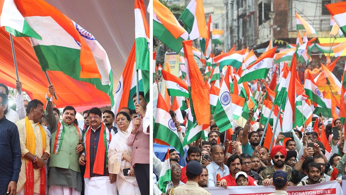 MP CM Mohan Yadav, Kailash Vijayvargiya Lead Tiranga Yatra from Indore’s Rajwada To Gandhi Hall | CM Mohan Yadav (X)