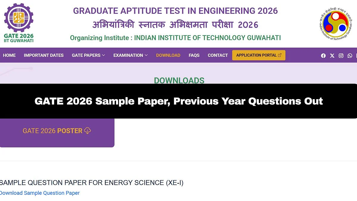 GATE 2026: Sample Paper, Previous Year Questions Released; Here's How To Download