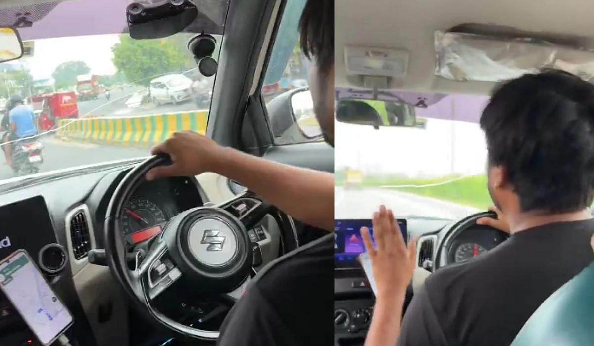 Cab Driver Rash Drives To Evade Traffic Police | X/@sanmohan4u