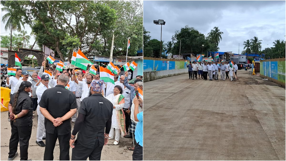 Independence Day 2025: Andheri East Residents March To Reopen Road Closed For Metro 3 Work After MMRCL Fails To Meet Deadline
